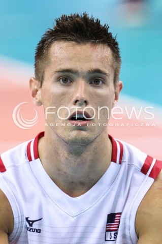  04.07.2015 KRAKOW <br />SIATKOWKA MEZCZYZN LIGA SWIATOWA 2015 <br />FIVB VOLLEYBALL WORLD LEAGUE 2015 <br />MECZ POLSKA - USA ( POLAND - UNITED STATES ) <br />N/Z THOMAS JAESCHKE SYLWETKA GLOWKA PORTRET<br /> 