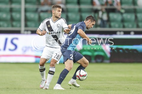  16.07.2015 WARSZAWA PILKA NOZNA<br />LIGA EUROPY II RUNDA ELIMINACJI<br />MECZ LEGIA WARSZAWA - FC BOTOSANI<br />N/Z LUKASZ BROZ ASCINTE FLORIN<br /> 