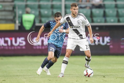  16.07.2015 WARSZAWA PILKA NOZNA<br />LIGA EUROPY II RUNDA ELIMINACJI<br />MECZ LEGIA WARSZAWA - FC BOTOSANI<br />N/Z LUKASZ BROZ BATIN PAUL STEFAN<br /> 