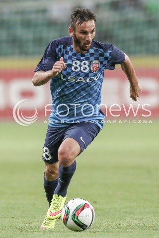  16.07.2015 WARSZAWA PILKA NOZNA<br />FOOTBALL LIGA EUROPY II RUNDA ELIMINACJI<br />MECZ LEGIA WARSZAWA - FC BOTOSANI<br />N/Z DIMITROV RADOSLAV SYLWETKA<br /> 