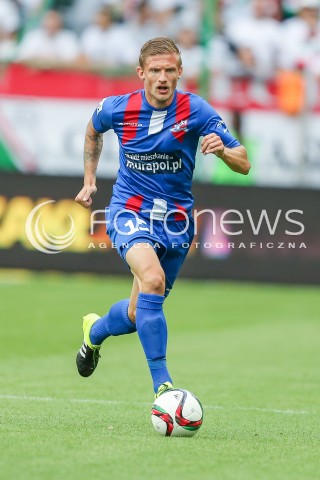  26.07.2015 WARSZAWA PILKA NOZNA EKSTRAKLASA<br />FOOTBALL LIGA EUROPY II RUNDA ELIMINACJI STADION LEGII <br />MECZ LEGIA WARSZAWA - PODBESKIDZIE BIELSKO BIALA<br />NA STADIONIE MARSZALKA JOZEFA PILSUDSKIEGO<br />N/Z ADAM MOJTA<br /> 