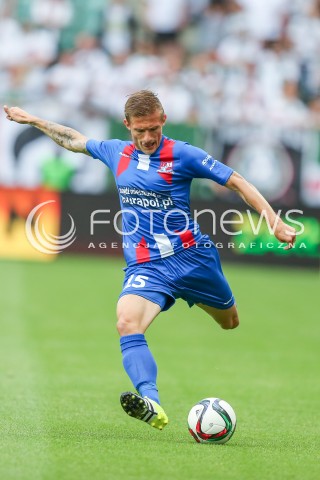  26.07.2015 WARSZAWA PILKA NOZNA EKSTRAKLASA<br />FOOTBALL LIGA EUROPY II RUNDA ELIMINACJI STADION LEGII <br />MECZ LEGIA WARSZAWA - PODBESKIDZIE BIELSKO BIALA<br />NA STADIONIE MARSZALKA JOZEFA PILSUDSKIEGO<br />N/Z ADAM MOJTA<br /> 