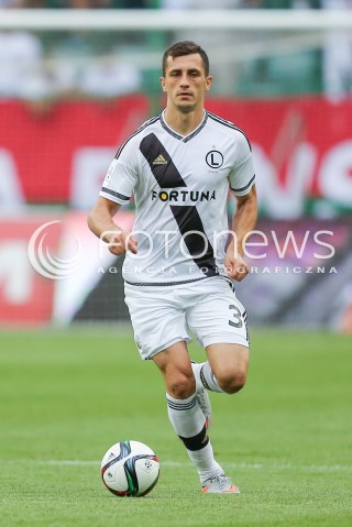  26.07.2015 WARSZAWA PILKA NOZNA EKSTRAKLASA<br />FOOTBALL LIGA EUROPY II RUNDA ELIMINACJI STADION LEGII <br />MECZ LEGIA WARSZAWA - PODBESKIDZIE BIELSKO BIALA<br />NA STADIONIE MARSZALKA JOZEFA PILSUDSKIEGO<br />N/Z TOMASZ JODLOWIEC<br /> 
