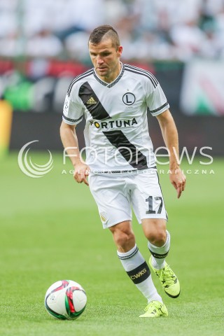  26.07.2015 WARSZAWA PILKA NOZNA EKSTRAKLASA<br />FOOTBALL LIGA EUROPY II RUNDA ELIMINACJI STADION LEGII <br />MECZ LEGIA WARSZAWA - PODBESKIDZIE BIELSKO BIALA<br />NA STADIONIE MARSZALKA JOZEFA PILSUDSKIEGO<br />N/Z TOMASZ BRZYSKI<br /> 