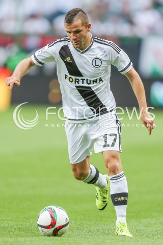  26.07.2015 WARSZAWA PILKA NOZNA EKSTRAKLASA<br />FOOTBALL LIGA EUROPY II RUNDA ELIMINACJI STADION LEGII <br />MECZ LEGIA WARSZAWA - PODBESKIDZIE BIELSKO BIALA<br />NA STADIONIE MARSZALKA JOZEFA PILSUDSKIEGO<br />N/Z TOMASZ BRZYSKI<br /> 