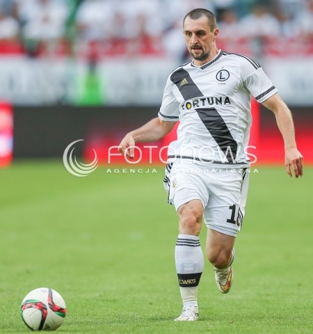  26.07.2015 WARSZAWA PILKA NOZNA EKSTRAKLASA<br />FOOTBALL LIGA EUROPY II RUNDA ELIMINACJI STADION LEGII <br />MECZ LEGIA WARSZAWA - PODBESKIDZIE BIELSKO BIALA<br />NA STADIONIE MARSZALKA JOZEFA PILSUDSKIEGO<br />N/Z MICHAL KUCHARCZYK<br /> 