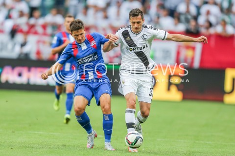  26.07.2015 WARSZAWA PILKA NOZNA EKSTRAKLASA<br />FOOTBALL LIGA EUROPY II RUNDA ELIMINACJI STADION LEGII <br />MECZ LEGIA WARSZAWA - PODBESKIDZIE BIELSKO BIALA<br />NA STADIONIE MARSZALKA JOZEFA PILSUDSKIEGO<br />N/Z TOMASZ JODLOWIEC<br /> 