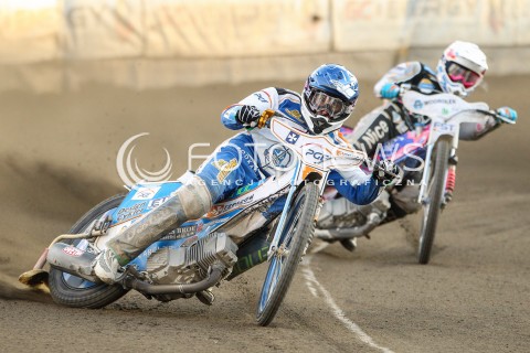  26.07.2015 RZESZOW <br />ZUZEL PGE SPEEDWAY EKSTRALIGA SEASON 2015 <br />MECZ PGE STAL RZESZOW - KS TORUN<br />N/Z BIEG NR 15: PETER KILDEMAND (NIEBIESKI), GRIGORIJ LAGUTA (BIALY)<br /> 