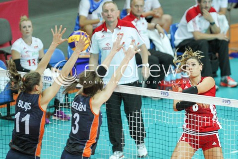  02.08.2015 LUBLIN <br />SIATKOWKA KOBIET  WORLD GRAND PRIX II DYWIZJI 2015 FIVB VOLLEYBALL <br />MECZ POLSKA - HOLANDIA ( POLAND - NETHERLANDS ) <br />N/Z KATARZYNA ZAROSLINSKA <br /> 