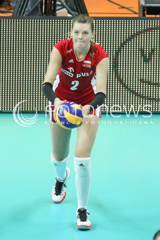  02.08.2015 LUBLIN <br />SIATKOWKA KOBIET  WORLD GRAND PRIX II DYWIZJI 2015 FIVB VOLLEYBALL <br />MECZ POLSKA - HOLANDIA ( POLAND - NETHERLANDS ) <br />N/Z MAJA TOKARSKA SYLWETKA <br /> 
