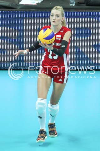  02.08.2015 LUBLIN <br />SIATKOWKA KOBIET  WORLD GRAND PRIX II DYWIZJI 2015 FIVB VOLLEYBALL <br />MECZ POLSKA - HOLANDIA ( POLAND - NETHERLANDS ) <br />N/Z ANNA GREJMAN SYLWETKA <br /> 