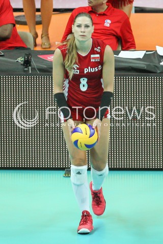  02.08.2015 LUBLIN <br />SIATKOWKA KOBIET  WORLD GRAND PRIX II DYWIZJI 2015 FIVB VOLLEYBALL <br />MECZ POLSKA - HOLANDIA ( POLAND - NETHERLANDS ) <br />N/Z KATARZYNA ZAROSLINSKA SYLWETKA <br /> 