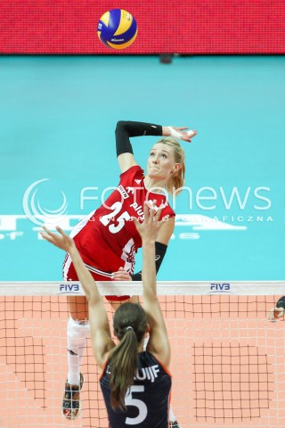  02.08.2015 LUBLIN <br />SIATKOWKA KOBIET  WORLD GRAND PRIX II DYWIZJI 2015 FIVB VOLLEYBALL <br />MECZ POLSKA - HOLANDIA ( POLAND - NETHERLANDS ) <br />N/Z ANNA GREJMAN <br /> 