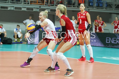  02.08.2015 LUBLIN <br />SIATKOWKA KOBIET  WORLD GRAND PRIX II DYWIZJI 2015 FIVB VOLLEYBALL <br />MECZ POLSKA - HOLANDIA ( POLAND - NETHERLANDS ) <br />N/Z AGATA DURAJCZYK <br /> 