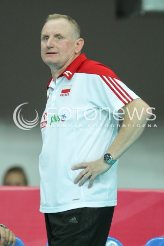  02.08.2015 LUBLIN <br />SIATKOWKA KOBIET  WORLD GRAND PRIX II DYWIZJI 2015 FIVB VOLLEYBALL <br />MECZ POLSKA - HOLANDIA ( POLAND - NETHERLANDS ) <br />N/Z JACEK NAWROCKI - TRENER ( HEAD COACH ) SYLWETKA <br /> 