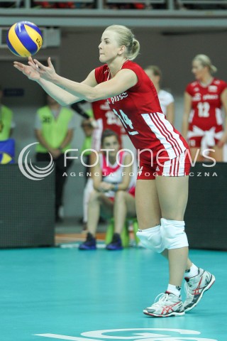  02.08.2015 LUBLIN <br />SIATKOWKA KOBIET  WORLD GRAND PRIX II DYWIZJI 2015 FIVB VOLLEYBALL <br />MECZ POLSKA - HOLANDIA ( POLAND - NETHERLANDS ) <br />N/Z JOANNA WOLOSZ SYLWETKA <br /> 