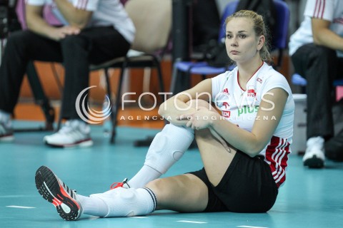  02.08.2015 LUBLIN <br />SIATKOWKA KOBIET  WORLD GRAND PRIX II DYWIZJI 2015 FIVB VOLLEYBALL <br />MECZ POLSKA - HOLANDIA ( POLAND - NETHERLANDS ) <br />N/Z ALEKSANDRA KRZOS SYLWETKA <br /> 