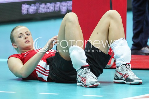  02.08.2015 LUBLIN <br />SIATKOWKA KOBIET  WORLD GRAND PRIX II DYWIZJI 2015 FIVB VOLLEYBALL <br />MECZ POLSKA - HOLANDIA ( POLAND - NETHERLANDS ) <br />N/Z JOANNA WOLOSZ SYLWETKA <br /> 