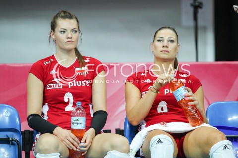  02.08.2015 LUBLIN <br />SIATKOWKA KOBIET  WORLD GRAND PRIX II DYWIZJI 2015 FIVB VOLLEYBALL <br />MECZ POLSKA - HOLANDIA ( POLAND - NETHERLANDS ) <br />N/Z MAJA TOKARSKA KATARZYNA ZAROSLINSKA <br /> 