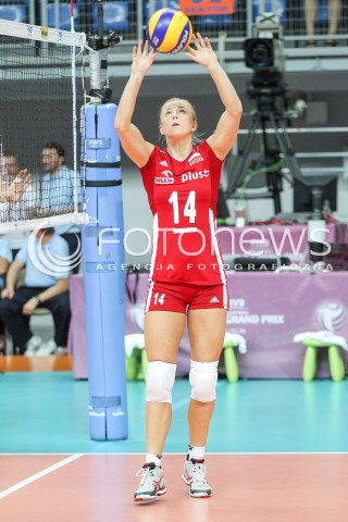  02.08.2015 LUBLIN <br />SIATKOWKA KOBIET  WORLD GRAND PRIX II DYWIZJI 2015 FIVB VOLLEYBALL <br />MECZ POLSKA - HOLANDIA ( POLAND - NETHERLANDS ) <br />N/Z JOANNA WOLOSZ SYLWETKA <br /> 