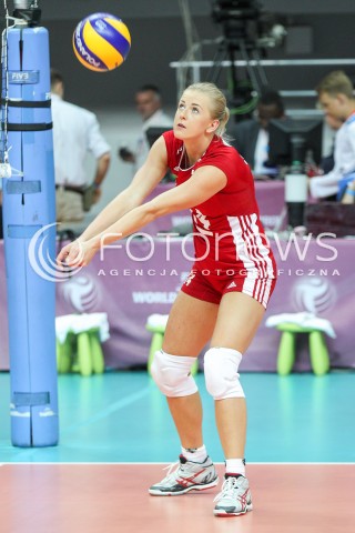  02.08.2015 LUBLIN <br />SIATKOWKA KOBIET  WORLD GRAND PRIX II DYWIZJI 2015 FIVB VOLLEYBALL <br />MECZ POLSKA - HOLANDIA ( POLAND - NETHERLANDS ) <br />N/Z JOANNA WOLOSZ SYLWETKA <br /> 