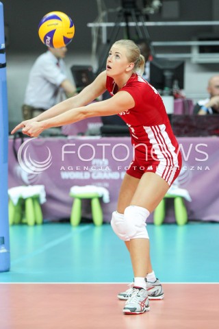  02.08.2015 LUBLIN <br />SIATKOWKA KOBIET  WORLD GRAND PRIX II DYWIZJI 2015 FIVB VOLLEYBALL <br />MECZ POLSKA - HOLANDIA ( POLAND - NETHERLANDS ) <br />N/Z JOANNA WOLOSZ SYLWETKA <br /> 