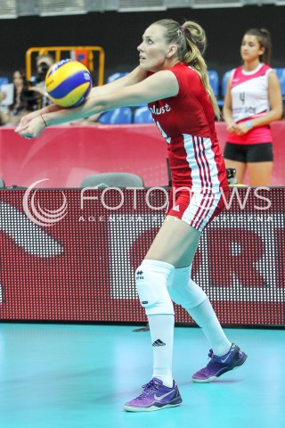  02.08.2015 LUBLIN <br />SIATKOWKA KOBIET  WORLD GRAND PRIX II DYWIZJI 2015 FIVB VOLLEYBALL <br />MECZ POLSKA - HOLANDIA ( POLAND - NETHERLANDS ) <br />N/Z EWELINA SIECZKA SYLWETKA <br /> 