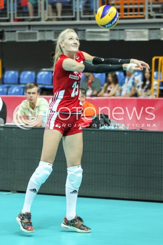  02.08.2015 LUBLIN <br />SIATKOWKA KOBIET  WORLD GRAND PRIX II DYWIZJI 2015 FIVB VOLLEYBALL <br />MECZ POLSKA - HOLANDIA ( POLAND - NETHERLANDS ) <br />N/Z ANNA GREJMAN SYLWETKA <br /> 
