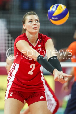  02.08.2015 LUBLIN <br />SIATKOWKA KOBIET  WORLD GRAND PRIX II DYWIZJI 2015 FIVB VOLLEYBALL <br />MECZ POLSKA - HOLANDIA ( POLAND - NETHERLANDS ) <br />N/Z MAJA TOKARSKA SYLWETKA <br /> 