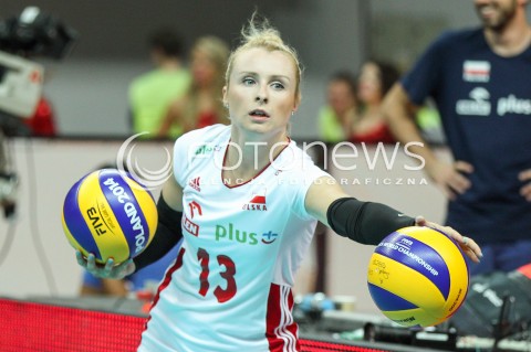  02.08.2015 LUBLIN <br />SIATKOWKA KOBIET  WORLD GRAND PRIX II DYWIZJI 2015 FIVB VOLLEYBALL <br />MECZ POLSKA - HOLANDIA ( POLAND - NETHERLANDS ) <br />N/Z AGATA DURAJCZYK SYLWETKA <br /> 