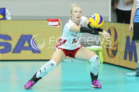  02.08.2015 LUBLIN <br />SIATKOWKA KOBIET  WORLD GRAND PRIX II DYWIZJI 2015 FIVB VOLLEYBALL <br />MECZ POLSKA - HOLANDIA ( POLAND - NETHERLANDS ) <br />N/Z AGATA DURAJCZYK SYLWETKA <br /> 