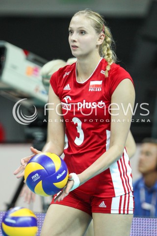  02.08.2015 LUBLIN <br />SIATKOWKA KOBIET  WORLD GRAND PRIX II DYWIZJI 2015 FIVB VOLLEYBALL <br />MECZ POLSKA - HOLANDIA ( POLAND - NETHERLANDS ) <br />N/Z ZUZANNA EFIMIENKO SYLWETKA <br /> 