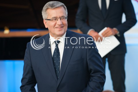  04.08.2015 WARSZAWA<br />GALA WRECZENIA NAGRODY SOLIDARNOSCI<br />N/Z PREZYDENT RP BRONISLAW KOMOROWSKI<br /> 