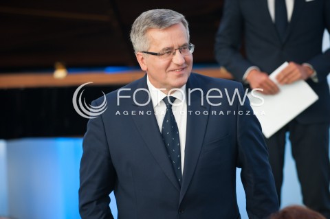  04.08.2015 WARSZAWA<br />GALA WRECZENIA NAGRODY SOLIDARNOSCI<br />N/Z PREZYDENT RP BRONISLAW KOMOROWSKI<br /> 