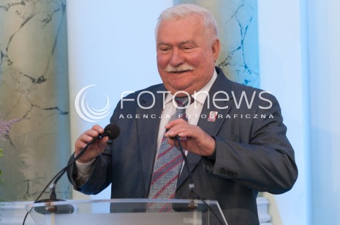  04.08.2015 WARSZAWA<br />GALA WRECZENIA NAGRODY SOLIDARNOSCI<br />N/Z LECH WALESA<br /> 