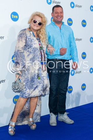  05.08.2015 WARSAWA<br />PREZENTACJA JESIENNEJ OFERTY PROGRAMOWEJ TVN<br />N/Z MAGDA GESSLER CHARLES DAIGNEAULT<br /> 