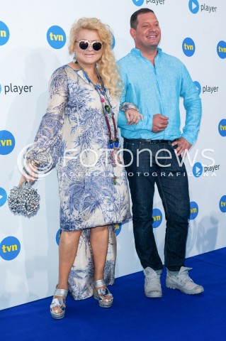  05.08.2015 WARSAWA<br />PREZENTACJA JESIENNEJ OFERTY PROGRAMOWEJ TVN<br />N/Z MAGDA GESSLER CHARLES DAIGNEAULT<br /> 