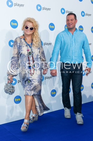  05.08.2015 WARSAWA<br />PREZENTACJA JESIENNEJ OFERTY PROGRAMOWEJ TVN<br />N/Z MAGDA GESSLER CHARLES DAIGNEAULT<br /> 