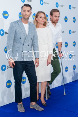 05.08.2015 WARSAWA<br />PREZENTACJA JESIENNEJ OFERTY PROGRAMOWEJ TVN<br />N/Z FILIP BOBEK MATEUSZ JANICKI PAULINA CHRUSCIEL O KULACH<br /> 