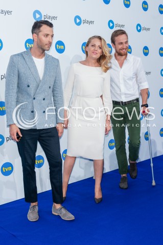  05.08.2015 WARSAWA<br />PREZENTACJA JESIENNEJ OFERTY PROGRAMOWEJ TVN<br />N/Z FILIP BOBEK MATEUSZ JANICKI PAULINA CHRUSCIEL O KULACH<br /> 