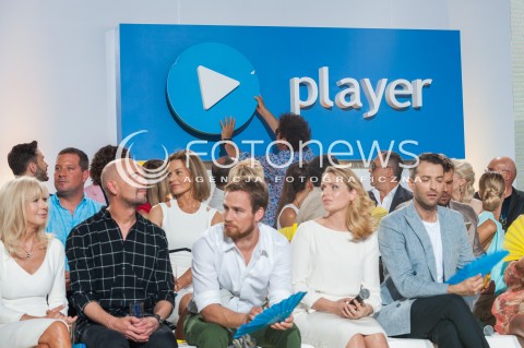  05.08.2015 WARSAWA<br />
PREZENTACJA JESIENNEJ OFERTY PROGRAMOWEJ TVN<br />
N/Z KUBA WOJEWODZKI SPADAJACE LOGO TVN PLAYER<br />
 