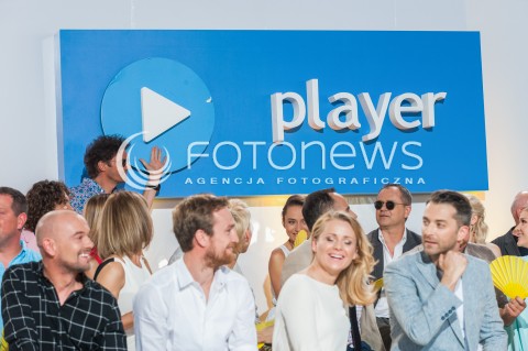  05.08.2015 WARSAWA<br />
PREZENTACJA JESIENNEJ OFERTY PROGRAMOWEJ TVN<br />
N/Z KUBA WOJEWODZKI SPADAJACE LOGO TVN PLAYER<br />
 