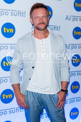  19.08.2015 WARSZWA<br />PREZENTACJA SERIALU TVN AZ PO SUFIT<br />N/Z CEZARY PAZURA<br /> 