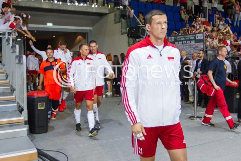  22.08.2015 TORUN ARENA<br />XIII MEMORIAL HUBERTA JERZEGO WAGNERA <br />MECZ POLSKA - JAPONIA ( MATCH POLAND - JAPAN ) <br />N/Z RAFAL BUSZEK SYLWETKA <br /> 