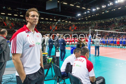  22.08.2015 TORUN ARENA<br />XIII MEMORIAL HUBERTA JERZEGO WAGNERA <br />MECZ POLSKA - JAPONIA ( MATCH POLAND - JAPAN ) <br />N/Z STEPHANE ANTIGA TRENER ( HEAD COACH ) SYLWETKA <br /> 