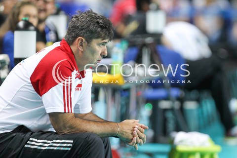  22.08.2015 TORUN ARENA<br />XIII MEMORIAL HUBERTA JERZEGO WAGNERA <br />MECZ POLSKA - JAPONIA ( MATCH POLAND - JAPAN ) <br />N/Z PHILIPPE BLAIN II TRENER ( ASSISTANT COACH ) SYLWETKA <br /> 