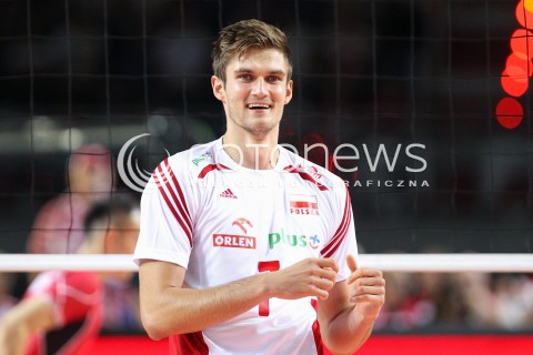  22.08.2015 TORUN ARENA<br />XIII MEMORIAL HUBERTA JERZEGO WAGNERA <br />MECZ POLSKA - JAPONIA ( MATCH POLAND - JAPAN ) <br />N/Z KAROL KLOS SYLWETKA RADOSC EMOCJE <br /> 