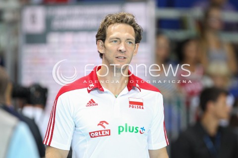  22.08.2015 TORUN ARENA<br />XIII MEMORIAL HUBERTA JERZEGO WAGNERA <br />MECZ POLSKA - JAPONIA ( MATCH POLAND - JAPAN ) <br />N/Z STEPHANE ANTIGA TRENER ( HEAD COACH ) SYLWETKA <br /> 