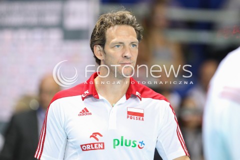  22.08.2015 TORUN ARENA<br />XIII MEMORIAL HUBERTA JERZEGO WAGNERA <br />MECZ POLSKA - JAPONIA ( MATCH POLAND - JAPAN ) <br />N/Z STEPHANE ANTIGA TRENER ( HEAD COACH ) SYLWETKA <br /> 