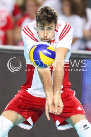  22.08.2015 TORUN ARENA<br />XIII MEMORIAL HUBERTA JERZEGO WAGNERA <br />MECZ POLSKA - JAPONIA ( MATCH POLAND - JAPAN ) <br />N/Z MICHAL KUBIAK SYLWETKA <br /> 